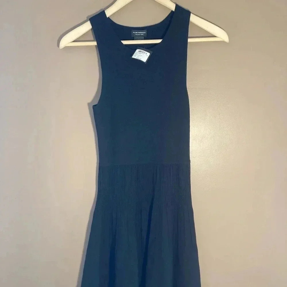 NWOT Club Monaco black Italian yarn dress